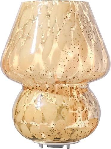 Miniatura 8 de Lámpara de mesa inalámbrica de cristal con forma de hongo para dormitorio, lámparas de mesita de noche de escritorio pequeñas para sala de estar,