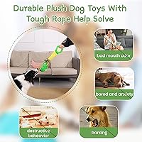 Vista 5 de Tough Dog Toys for Aggressive Chewers, Interactive Tug of War Dog Toy to Keep Them Busy, Dog's Squeak Toys for Large Dogs, Dogs Chew Toy for Teething