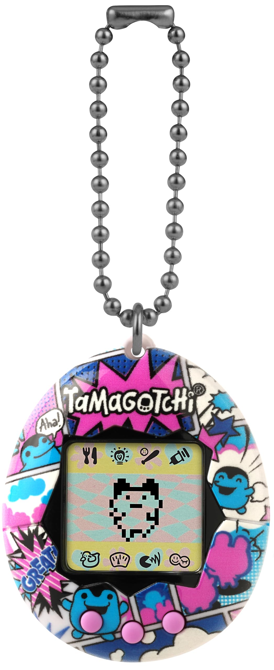 TAMAGOTCHI BANDAI Virtual Pet Original Ginjirotchi Comic Book, Multicolor 42982 Electronic Toy for Ages 8+, Your Favorite Electronic Pet Back with Other Designs