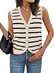 LILLUSORY Womens Fall Fashion Sweaters Vest Tops Knit Sleeveless Button Down V Neck Casual Clothes Trendy Outfits 2025