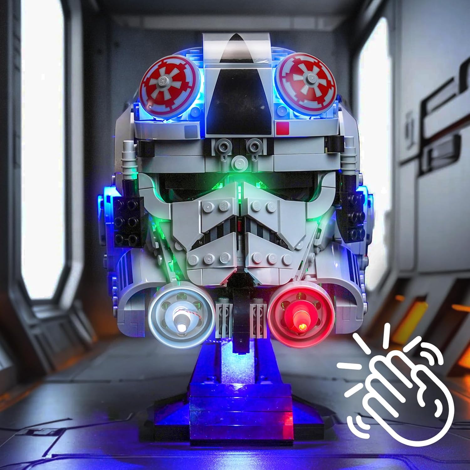 Light kit Compatible with Lego 75429 at- at Driver Helmet - No Model Only, Lighting Accessories Compatible with Lego at- at Driver's Helmet (Light Control Version)