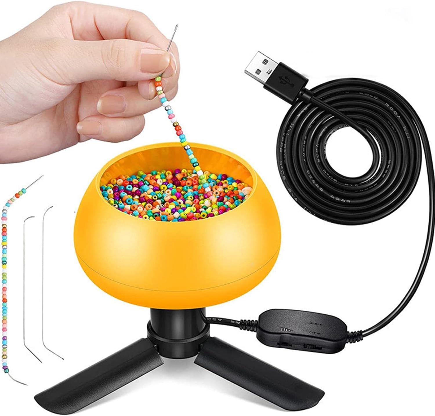 Electric Bead Beading Tool Jewelry Making DIY Spinning Bowl for DIY