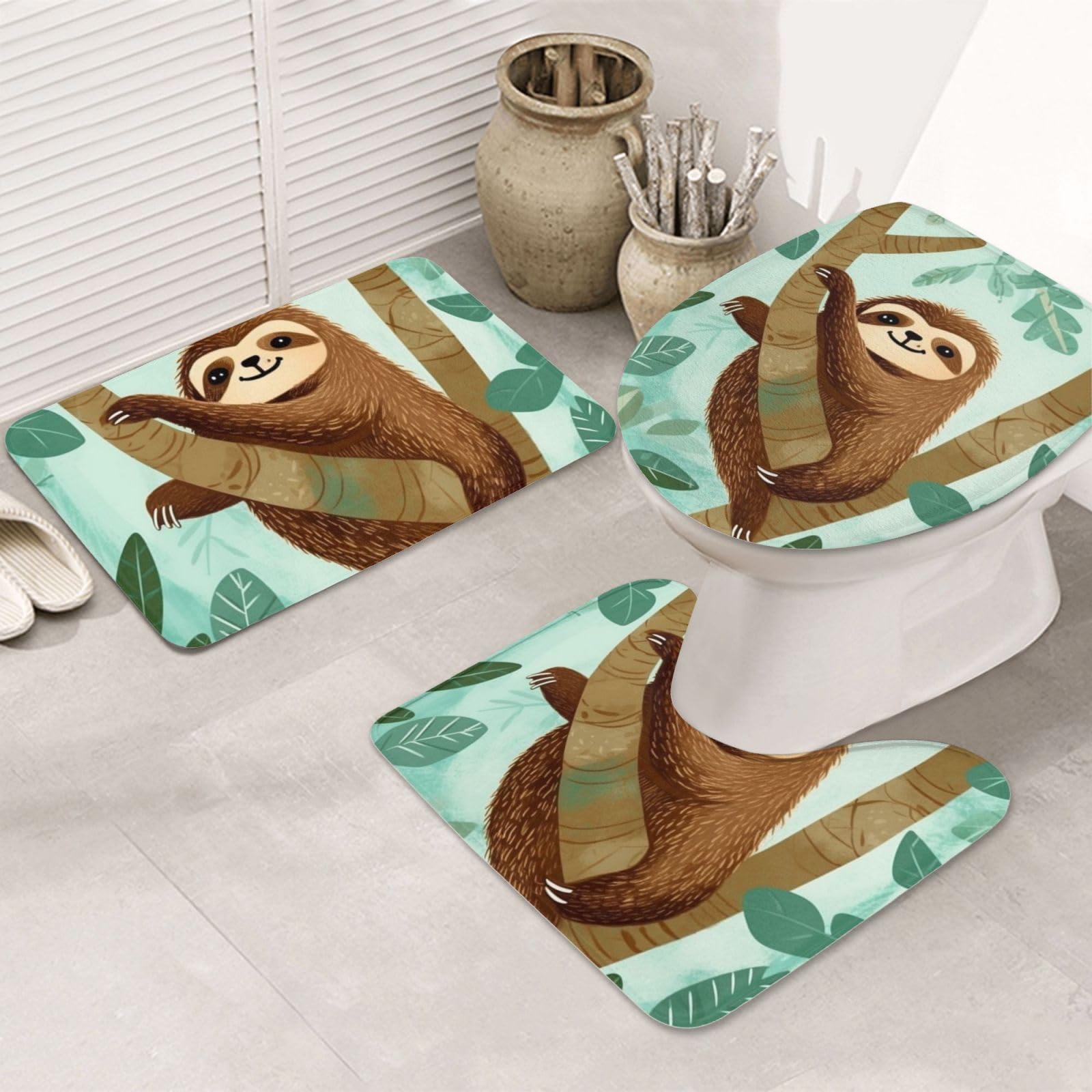 Tapis de bain en microfibre VACSAX ensemble de 3 pièces absorbantes