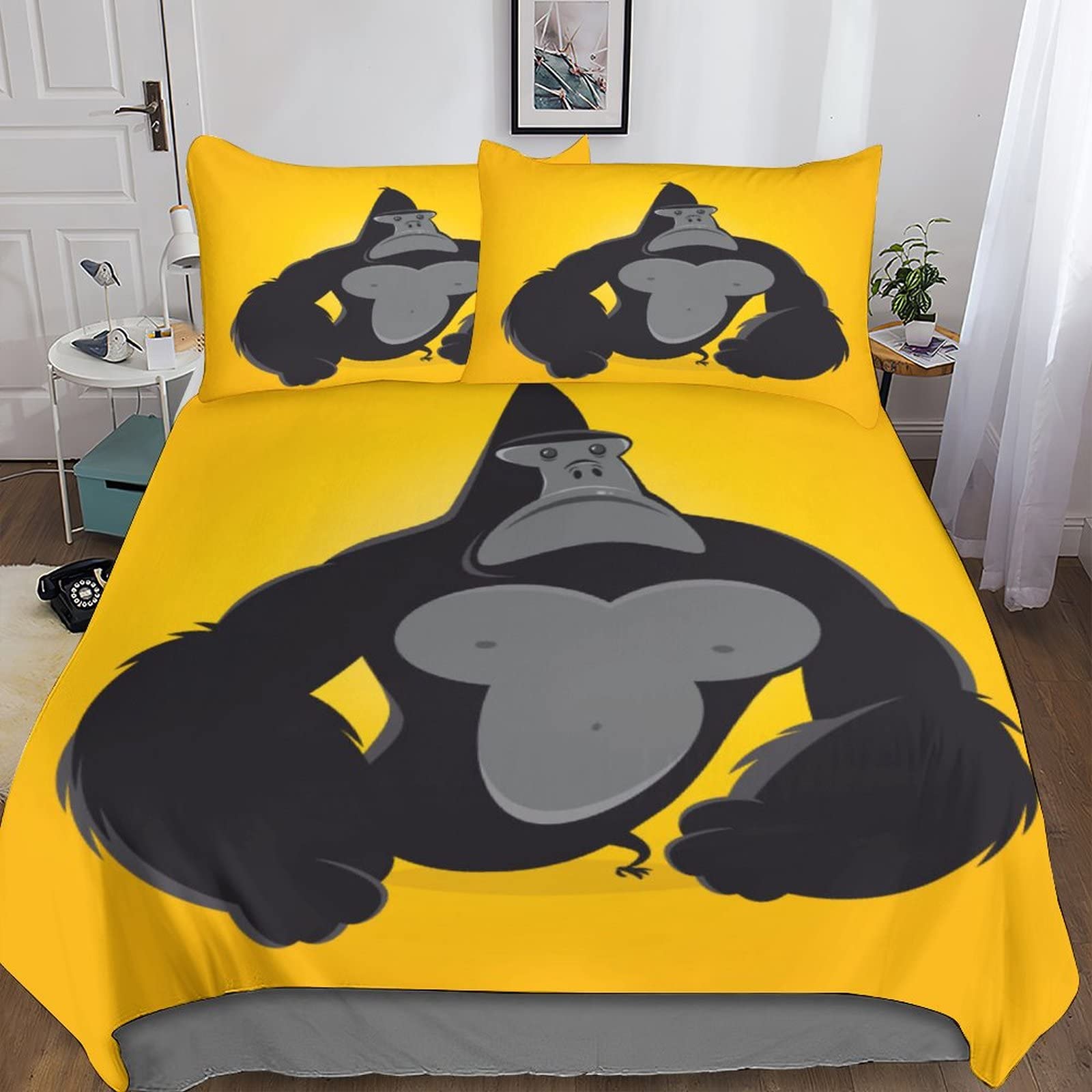 Housse de couette animation 3D souple et résistante pour lit King