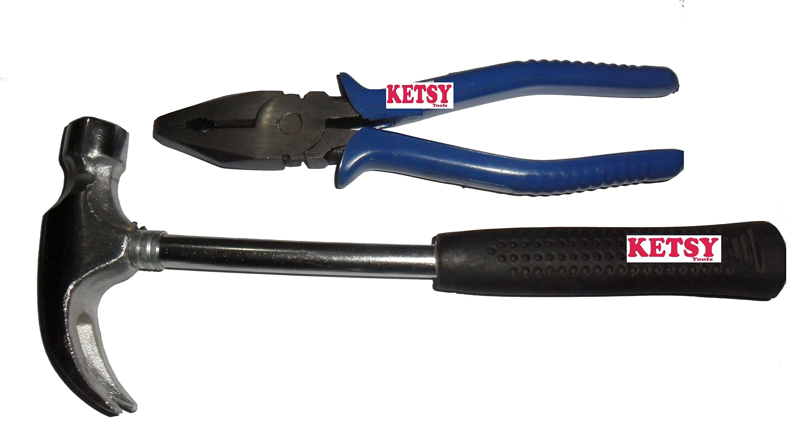 Ketsy 545 Home Tool kit Set of 2(Claw Hammer 1/2lb+Combination plier 8 inch) (B01N4D64JJ) Amazon Price History, Amazon Price Tracker