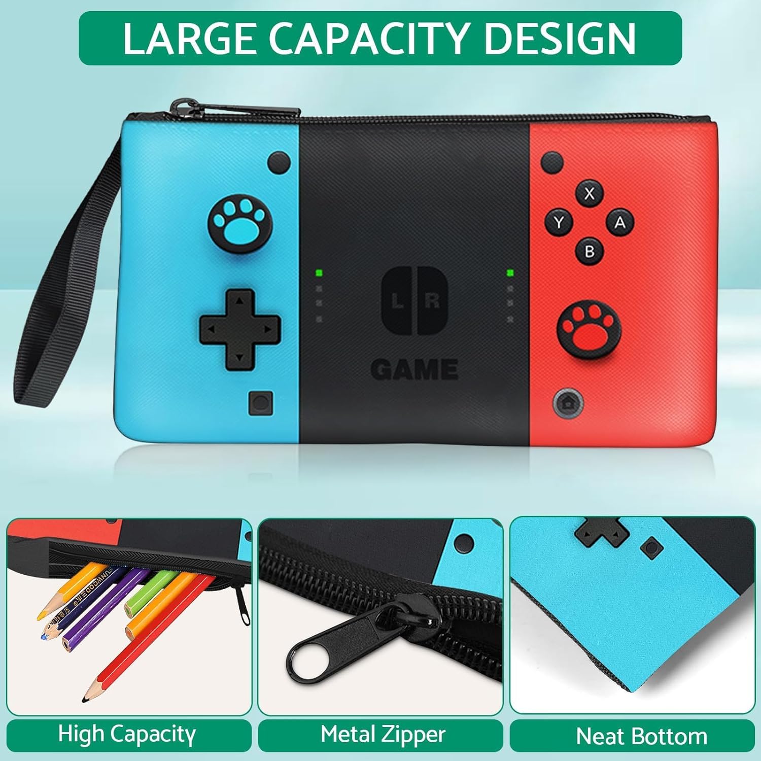 Kids Backpack For Boys，Gamer Boys Backpack For Children Teens Elementary Middle School, 17″ Students Bookbag - Image 4