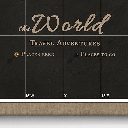 Miniatura 7 de Mapa del mundo en lienzo con tablero de corcho - Letras inglesas - Decoración decorativa de pared para todas las habitaciones - Cuadros en lienzo