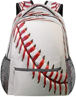 Mochilas de beisebol 3D com costura para mulheres, mochilas para laptop para negócios, mochila escolar para estudantes com alça de ombro ajustável, mochila casual para viagens e acampamento, para mulheres e homens, Multicor, Large, Mochilas Daypack