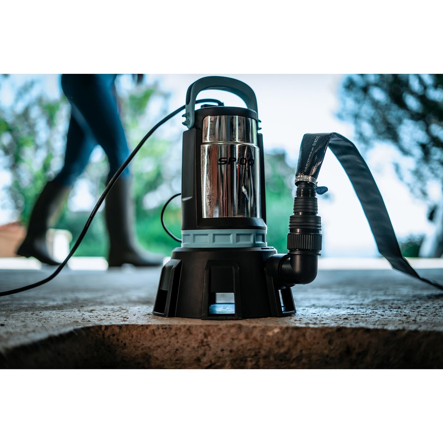 Pompe d’Évacuation Eaux Chargées Spid’O SPICONCEPT ECA 550 - Flotteur AquaSensor - 550 W - Débit 15 m³/h - Passage 35 mm