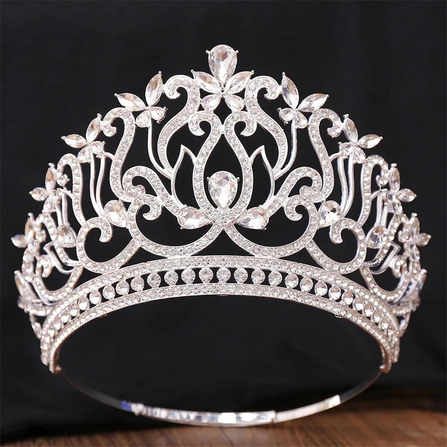 Luxury Bridal Crown For Women Sparkling Rhinestone Princess Tiara Pageant Queen Headpieces Festival Wedding Hair Accessories For Prom Birthday Party