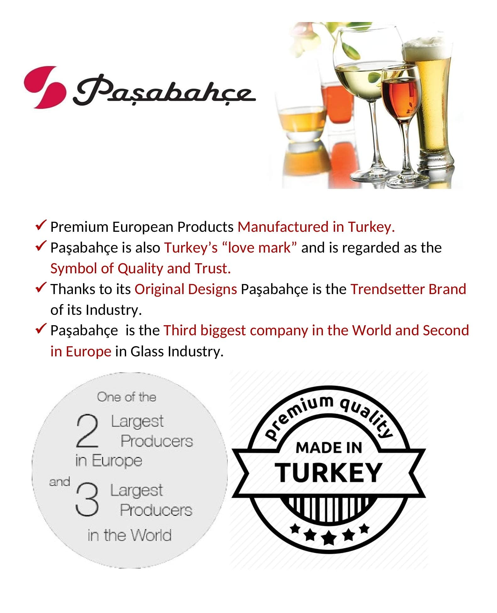 Pasabahce Craft Collection Glass from The Original from Turkey | Stylish, Elegant & Durable Glassware for Beer, Lager & Ales | Perfect for House Parties & Restaurants | Clear (435 ml, 4 Pcs) - Image 6 thumbnail