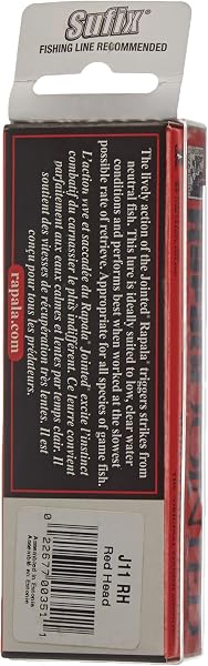 Rapala - Esca da Pesca Artificiale Spinning Jointed - Esca Finta di Simulazione per Acqua Dolce in Legno di Balsa - Prodotta in Estonia - Profondità di Nuoto 0.9-1.2m - 4