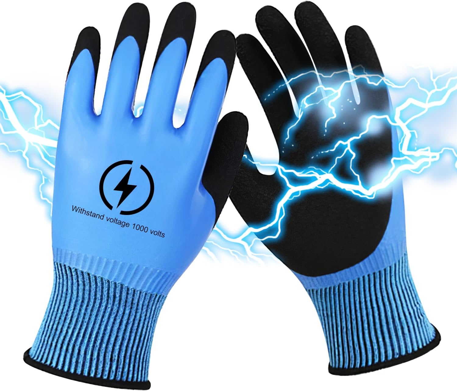 TecoKart® Safety Electrical Insulatrial Gloves - 1000V Electric Shock proof Insulated Hand Rubber Gloves, Ideal for Metal Processing and Electronics Work
