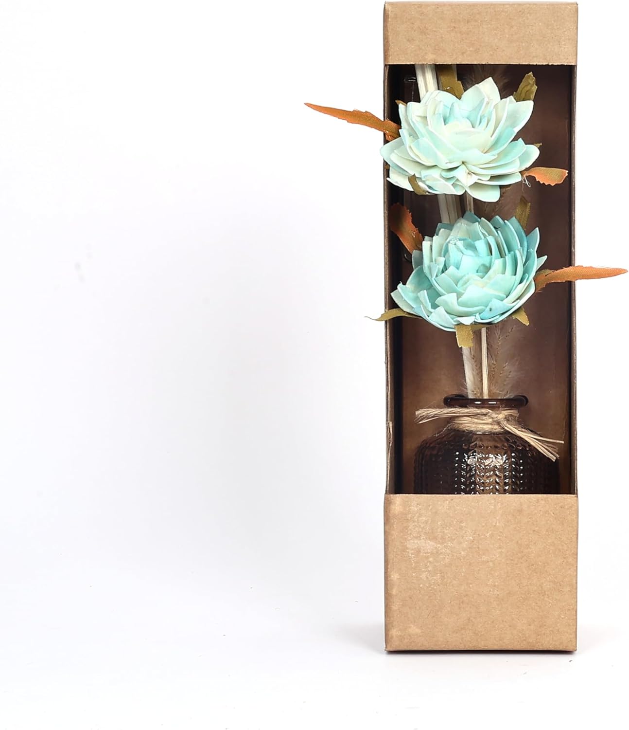 NATRIEL Reed Diffuser Set with Glass Bottle, Ocean Scent, 100ml, 2 Shola Pith Sticks, Toxin-Free Aromatherapy for Home, Bedroom, Office (Ocean)