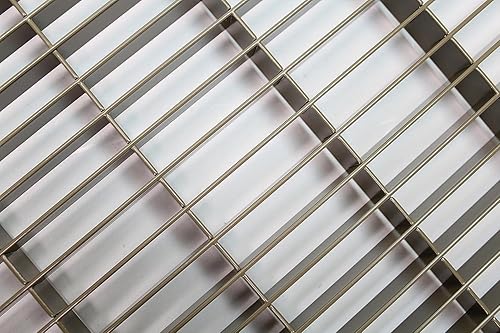 Miniatura 18 de HVAC Premium 4" X 30" or 30" X 4" Heavy Duty Walkable Floor Grille - Fixed Blades Air Grille - Brown [Outer Dimensions: 5.75 X 31.75]