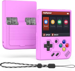 Miyoo Mini Plus Accessories, Soft [Anti-Slip] [Shock Proof] Customized Protective Case for Miyoo Mini Plus with Lanyard-Purple