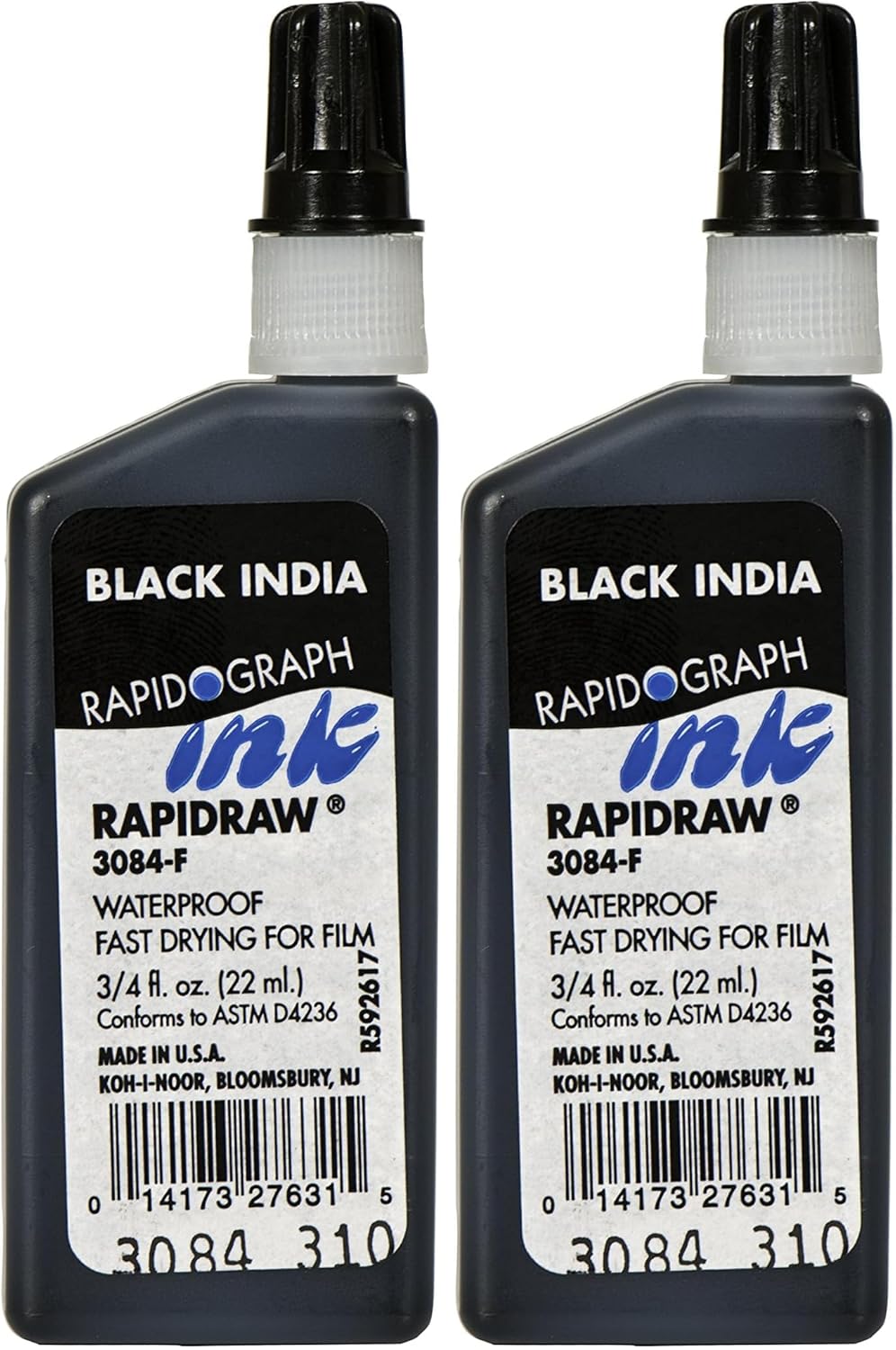 Koh-I-Noor Ultradraw Pigment-Based Ink, 8 Oz. Bottle, Black
