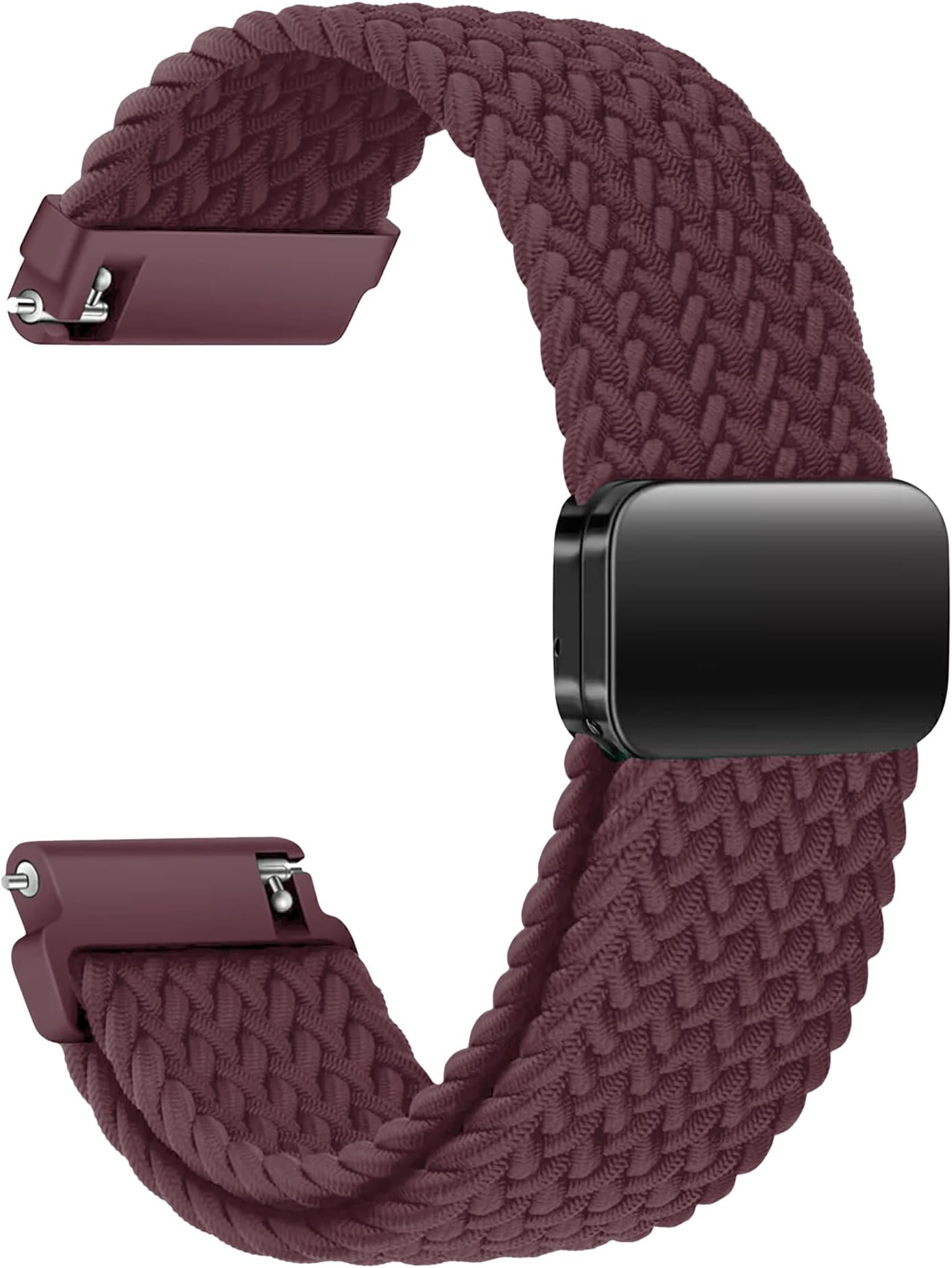 Watch Strap Woven Braided Magnetic compatible with Universal 20mm Size Replacement Strap Smartwatch Adjustable Belt Band