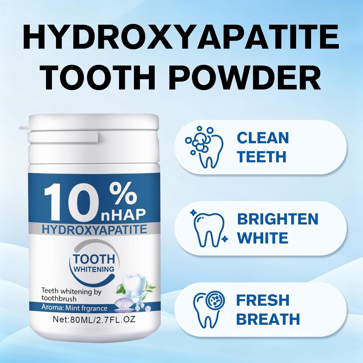 Microcrystalline Hydroxyapatite Powder, 10% Hydroxyapatite Tooth Powder Hydroxyapatites Toothpaste Powders - Image 4