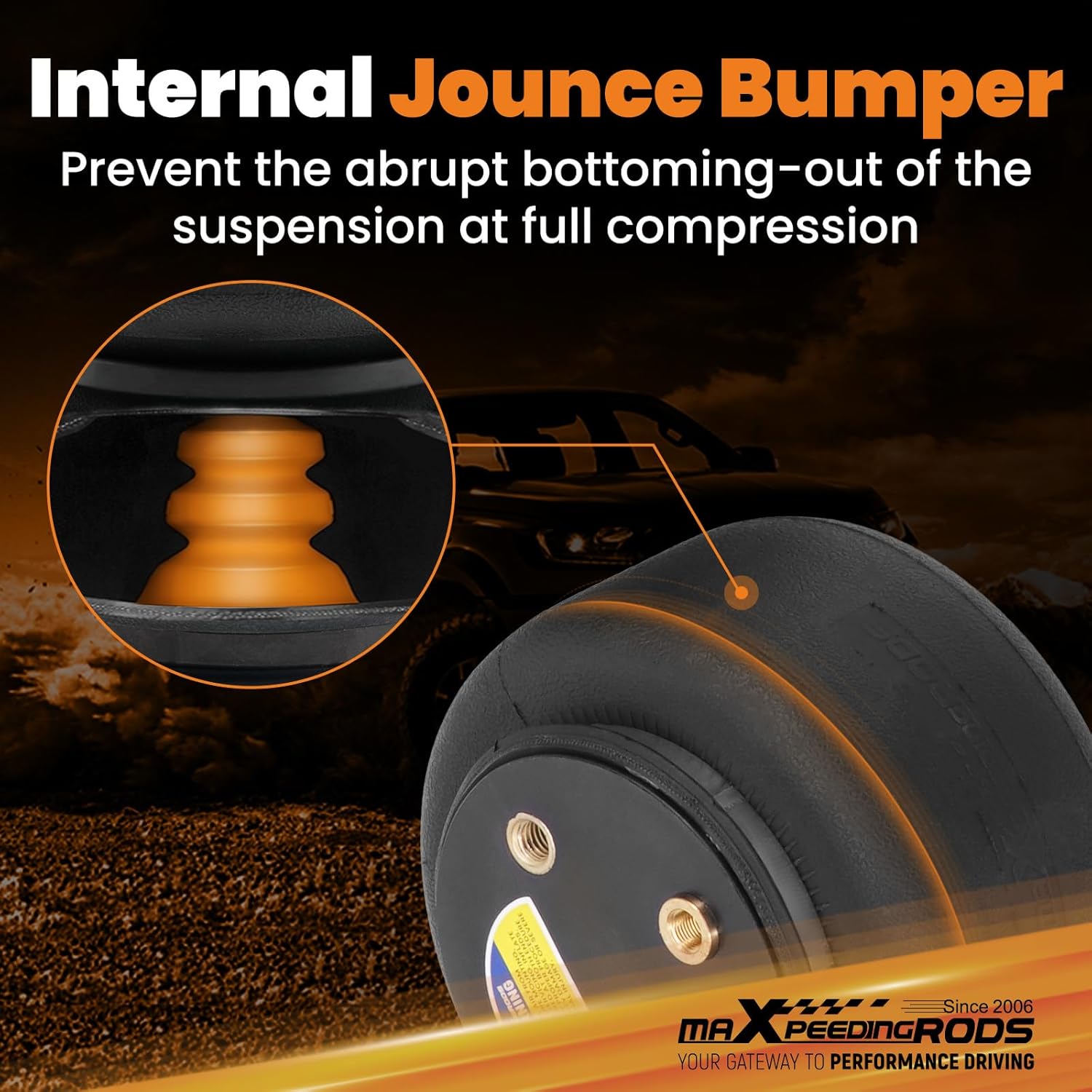 maXpeedingrods 7500 lbs Rear Air Suspension Bags Kit, for Ford E-250 Econoline 1975-2015, E-350 Super Duty 1975-2026, Motorhome Class C E-350 1975-2026, Air Helper Spring Kit