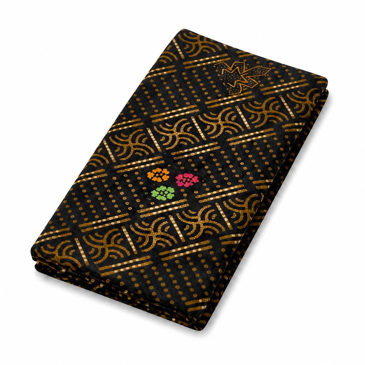 Men’s Polycotton Multi-Print Lungi (Comfortable Breathable LightWeight Traditional Wrap for Daily Wear | Assorted Printed Designs | Black based)-image-39
