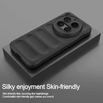 Liquid Silicone Case for vivo X300 Pro with Anti-Germ Protection, Anti-Scratch Soft Microfiber Lining, High Resilience Gel Rubber Full Body Shockproof Cover, Black