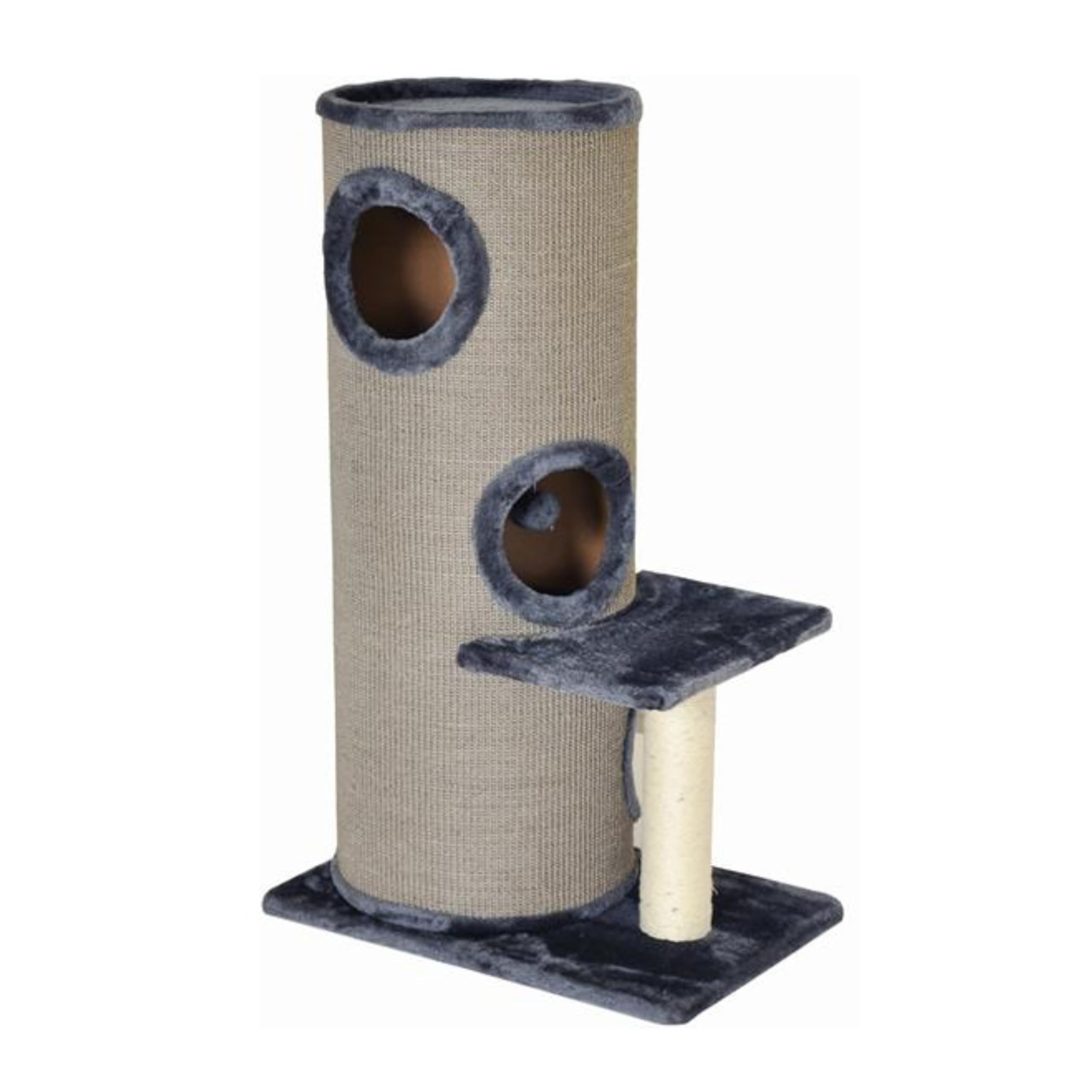 nanook Casimir - Kratztonne XL, 3 Etagen, seitlicher Sitzplatz mit Sisalstamm - Höhe: 102 cm - Farbe: grau