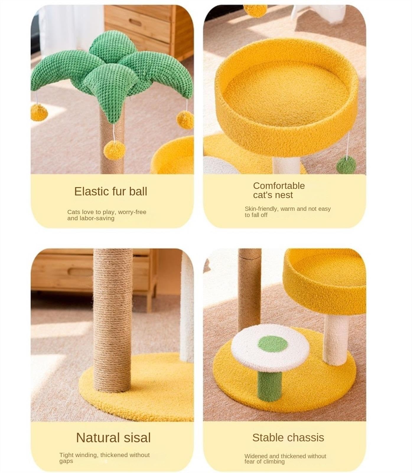 Tiragraffi Per Gatti Adulti Torre Per Gatti Con Alberi Di Cocco Per Da Interno Simpatico Tiragraffi Per In Sisal Stabile Esterno