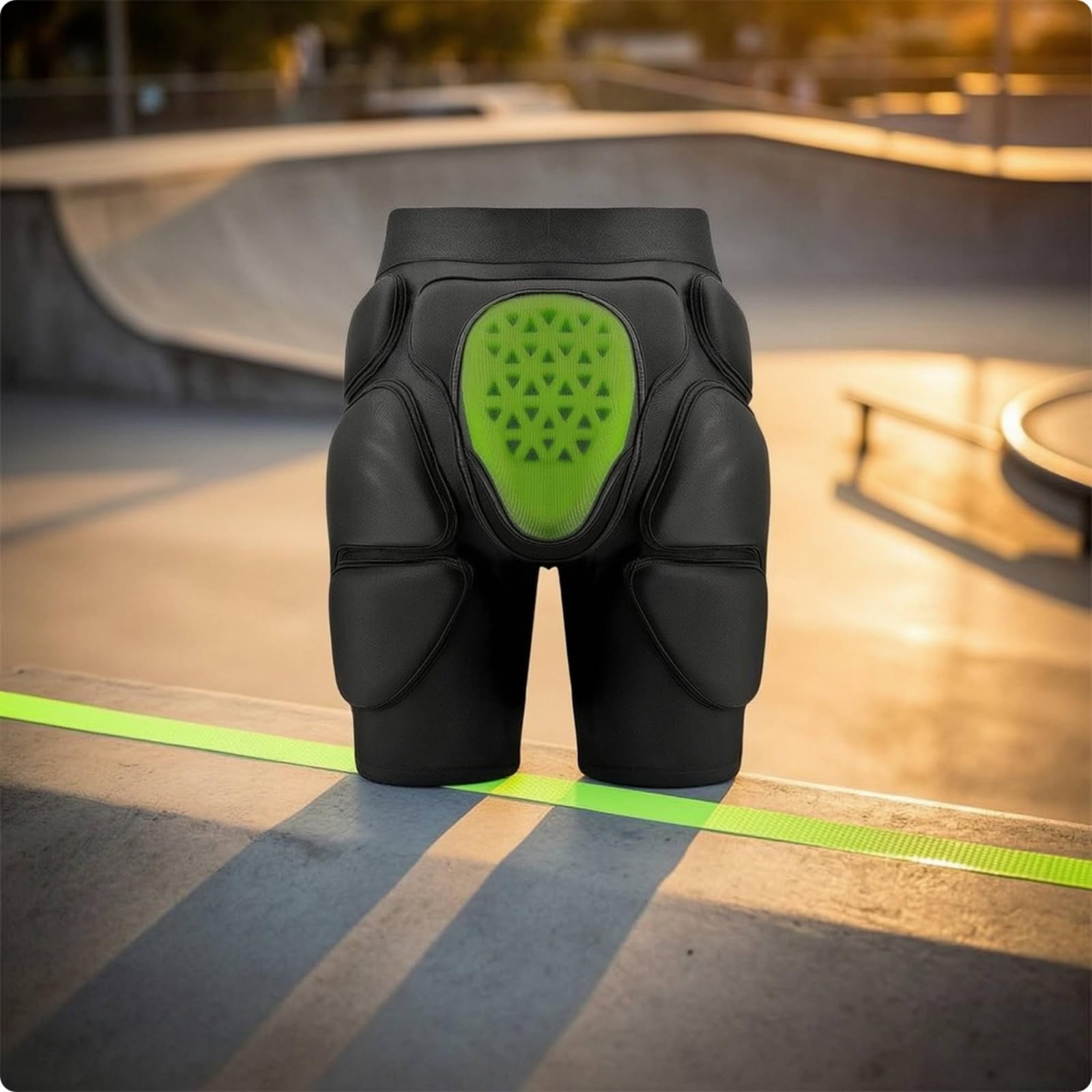 Harilla Protector de Cadera Adulto Pantalones Cortos Acolchados Guardia de Cadera Compresión Absorbente de Impactos Cinturilla Elástica Transpirable Adecuado , Negro-Modelo De Temperatura Normal , XL