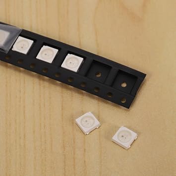 400pcs WS2812B RGB LED Chip 5050SMD White PCB WS2812 Individually Addressable Chip Pixel DC5V