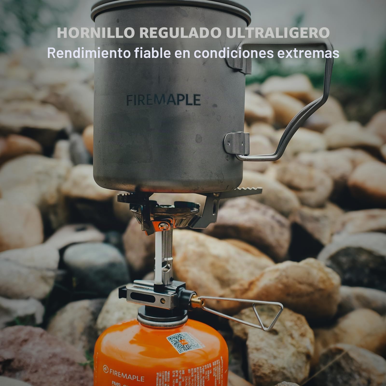 Fire-Maple Greenpeak 2 Estufa para Senderismo y Camping con Válvula Micro-Regulada, Equipo de Cocina Ultra-Ligero y Compacto a Propano para Senderismo, Trekking, Caza y Uso de Emergencia