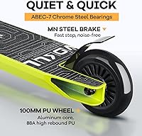 Vista 3 de VOKUL Complete Pro Scooter for Kids Boys Girls Teens Up 6 Years - Freestyle Tricks Pro Stunt Scooter (Green)