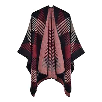 Sciarpa Poncho Donna Reversibile - Oversize E Calda - Per Inverno, In Acrilico E Poliestere