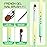 Ivy-L Premium 2 Ways French Gel Acrylic Nail Art Kolinsky Brush with Dotting Tool for Professional Manicure Nail Art Design Cuticle Clean-up + Lime Green Wood Handle (Size 10)
