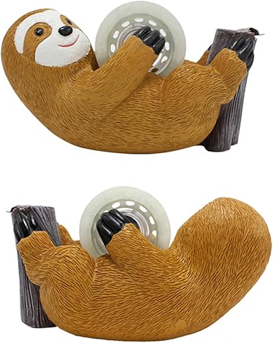 Miniatura 7 de Dispensador de cinta perezosa  Soporte de rollo adhesivo  Cortador de cinta  Bonitos juegos de papelería y regalos lindos (perezoso)