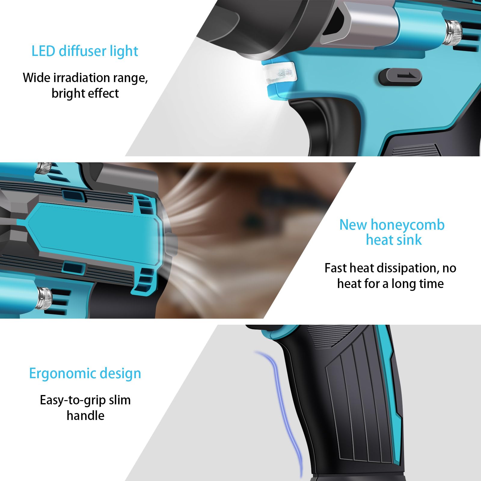Llave de impacto con batería de 700 N.m, 18 V, atornillador de impacto con batería, 1/2 pulgadas, llave de impacto sin escobillas para Makita BL1830, BL1830B, BL1840, BL1840B, BL1850, BL1850B