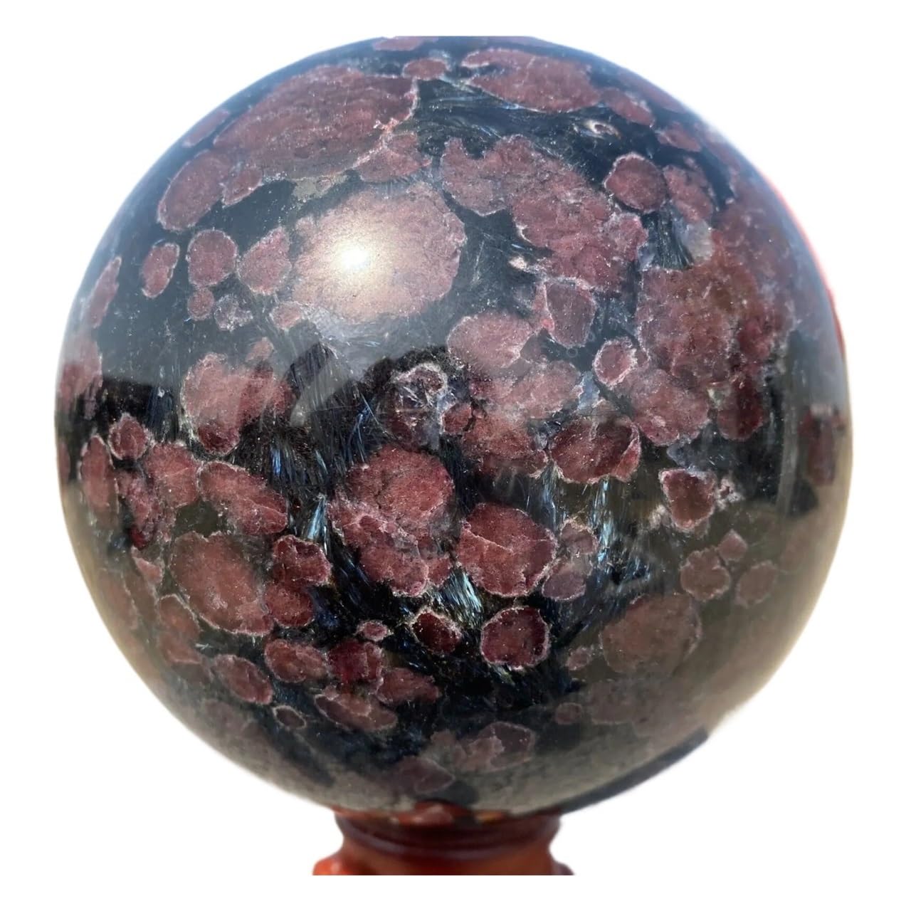 QWZTAEOZA 1pc 900-1000g Garnet Crystal Ball Home Stone