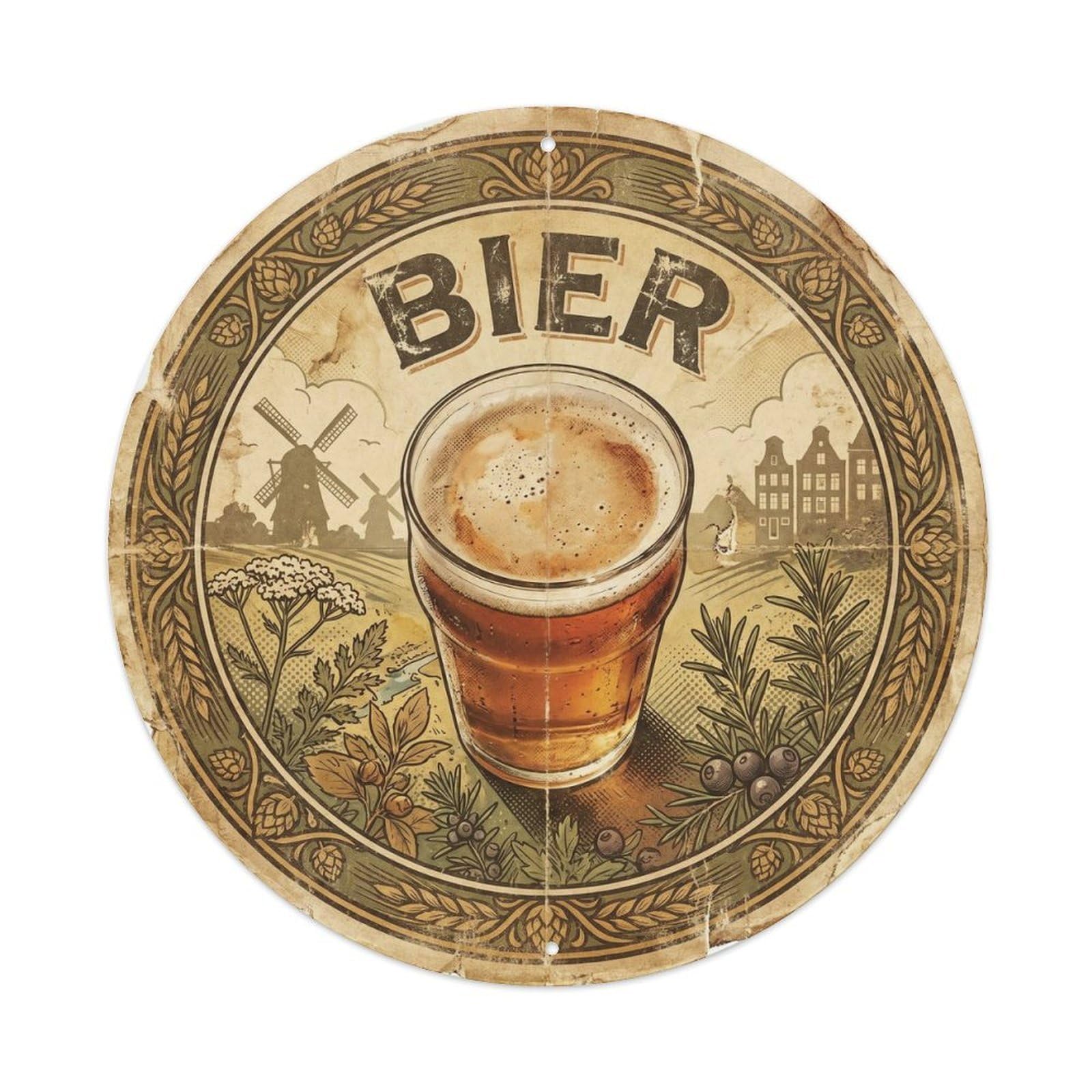 Dutch Travel Beer Drink Culture Craft Brewery Retro Metal Tin Sign