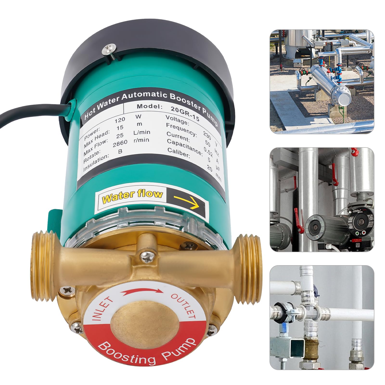 Pompa automatica di aumento della pressione, pompa booster, pompa di circolazione, pompa dell'acqua domestica, per doccia, giardino, pressione dell'acqua aumentata 120 W