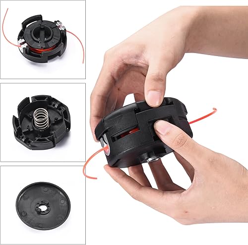 Miniatura 3 de Atjocxe Cabezal de recortadora para Echo Weed Eater Speed Feed 400 PAS-225 GT-2200 SRM-225 SRM-2620, recortadora de césped Shiandaiwa T195S T220