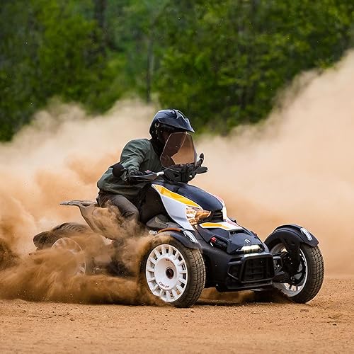 Miniatura 7 de A & UTV PRO Parabrisas oscuro tintado ajustable de 3 pulgadas para Can Am Ryker 900 600 Sport & Rally Edition, deflector de viento delantero