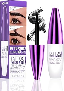 Eyebrow Gel Peel Off Eyebrow Brow Gel Transfer-Proof Black | Create Fuller & Defined Brows, Transfer-Proof, Eyebrow MakeUp Strong-Hold Natural Looking Brows