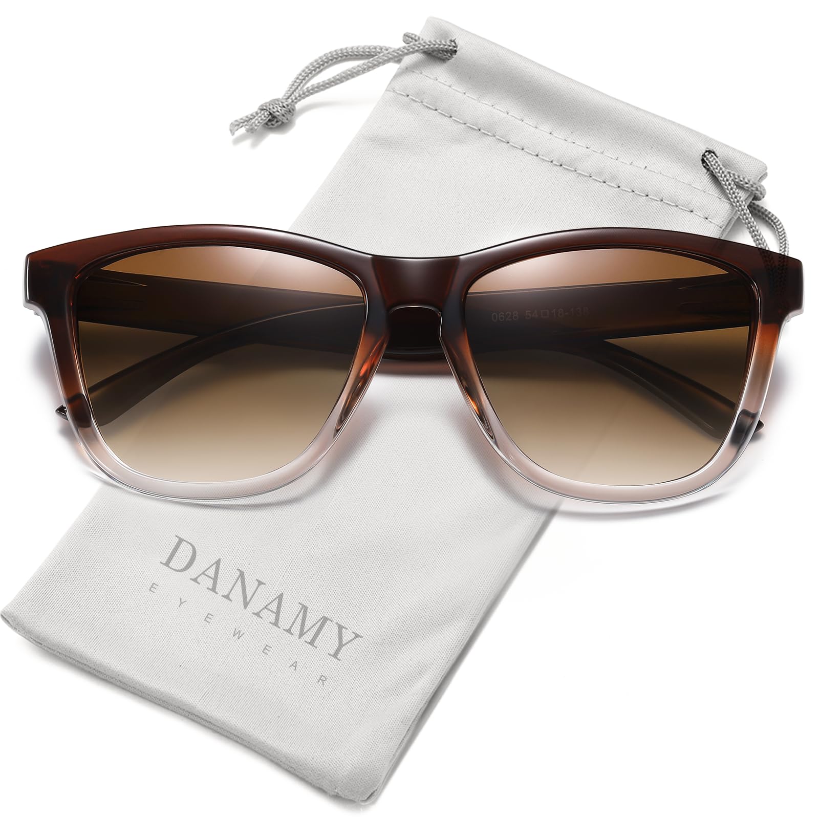 DANAMY Sunglasses Womens Polarized Sunglasses for Women Trendy Designer Mirrored UV Protection Sun Glasses