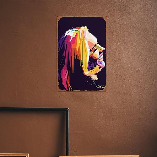 Miniatura 6 de Adele Popart - Cartel de metal para colgar en la pared de la cocina, cartel retro para pared, garaje, cafetería, bar, pub, arte cueva de hombre,