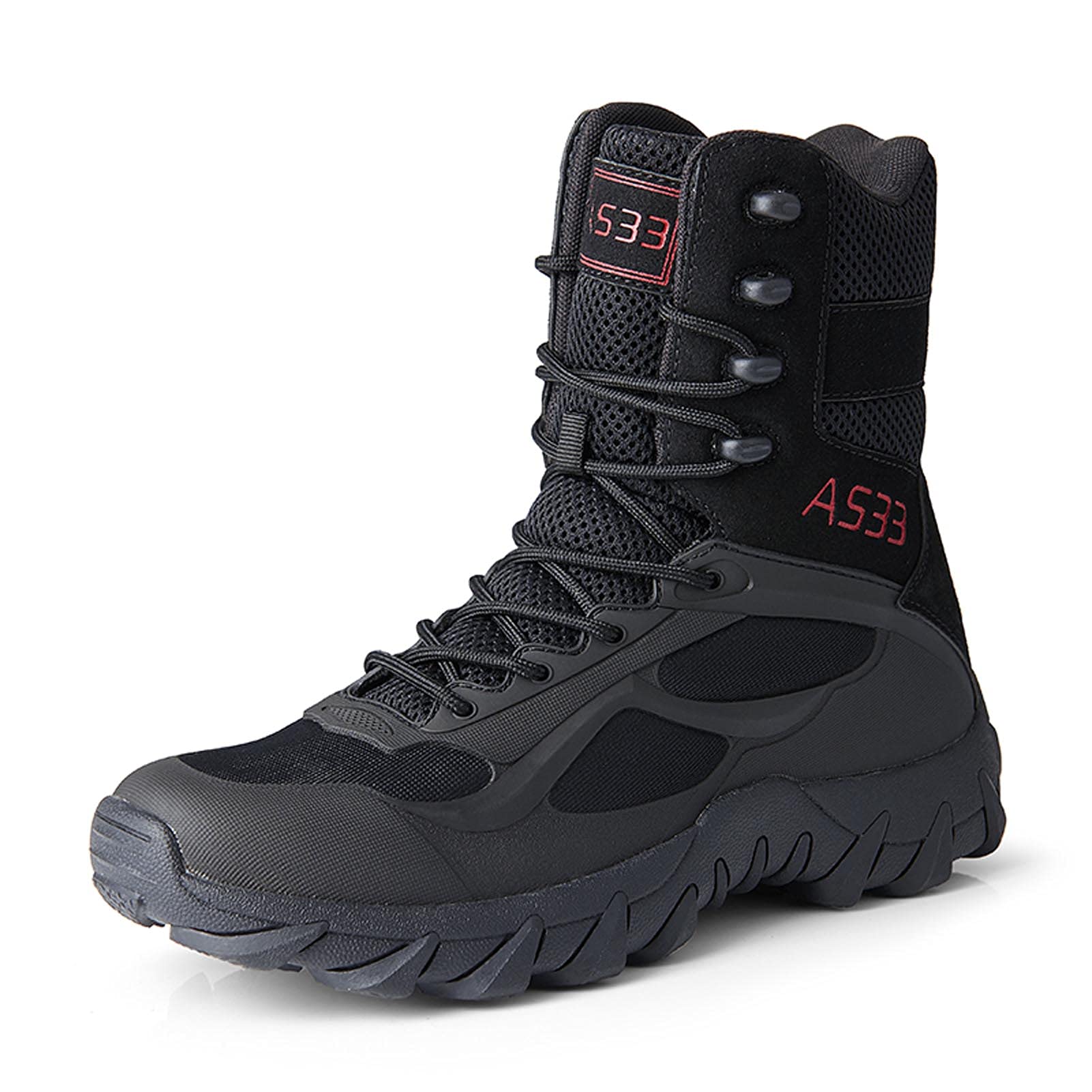 Stivali da Combattimento Militari da Uomo con chiusura lampo Arrampicata Traspirante Scarpe da Trekking Stivaletti da Allenamento dell'Esercito Stivaletti Tattici Jungle Desert attività all'aperto