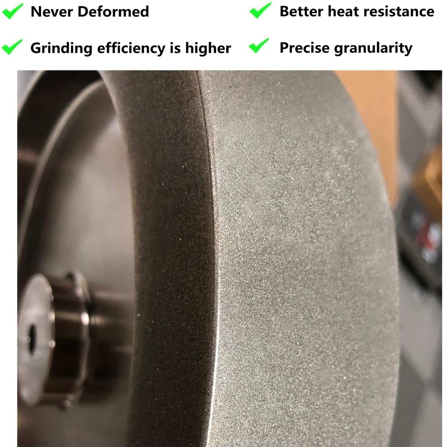 8 inches CBN Grinding Wheel for T-4 Sharpening System - 200mm*38mm*12mm,Grinding Wheel for Sharpening High-Speed Steel (HSS) Tools (Round Angle, 400 grit)