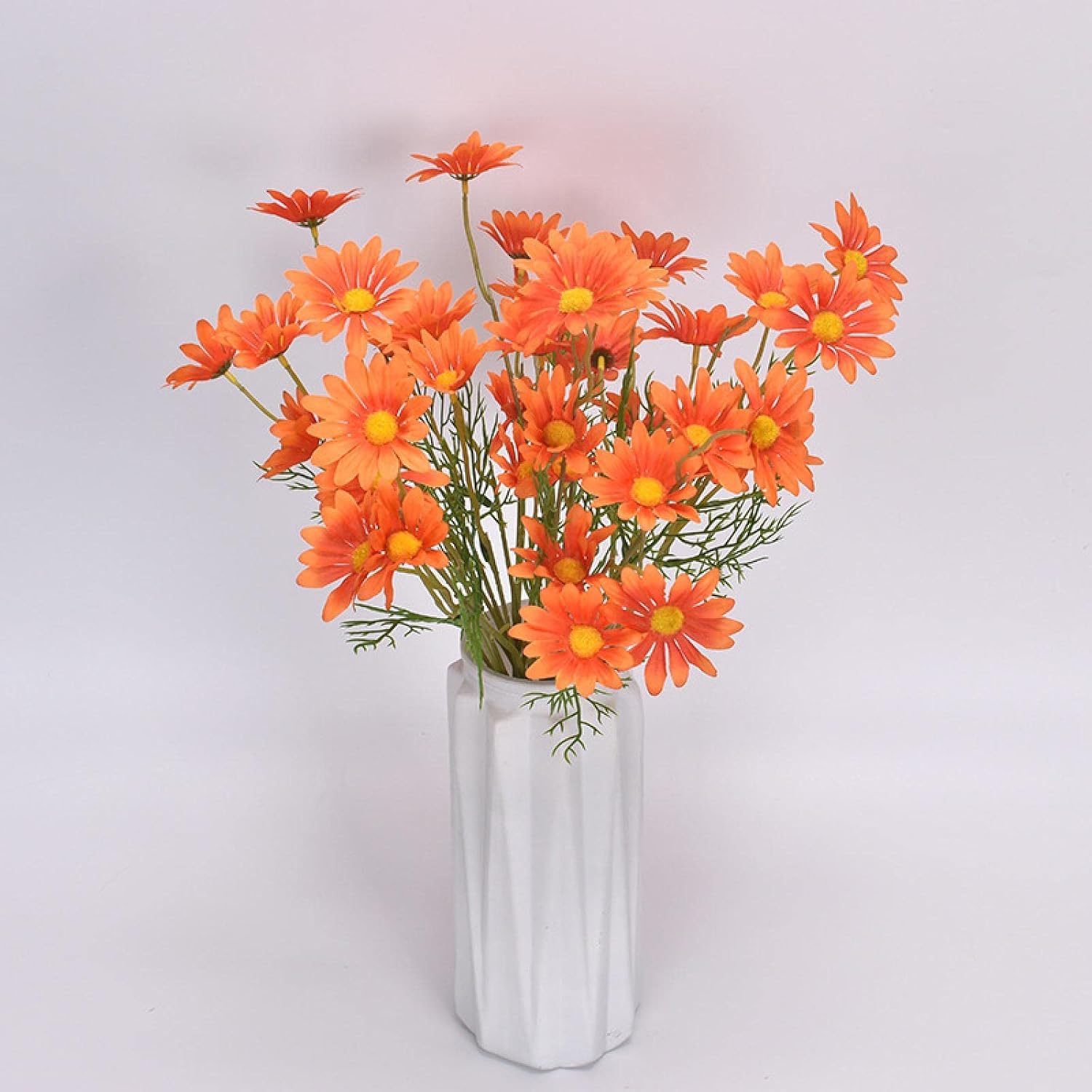 YATUOPNG Artificial Plant In Pot-Simulation Of Daisy Home Wedding Photography Props Decoration Flowers Lightpurple(Orange)