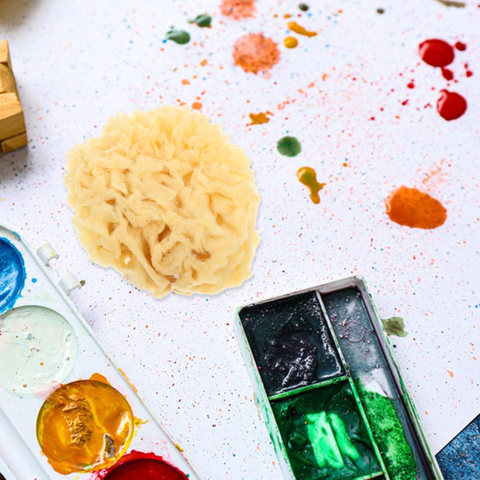 DIYEAH Sea Sponge for Painting Soft Art Sponge Natural Sponges for Painting Multi-Functional Watercolor Tool for Hobbies Art Effects Ceramics Clay