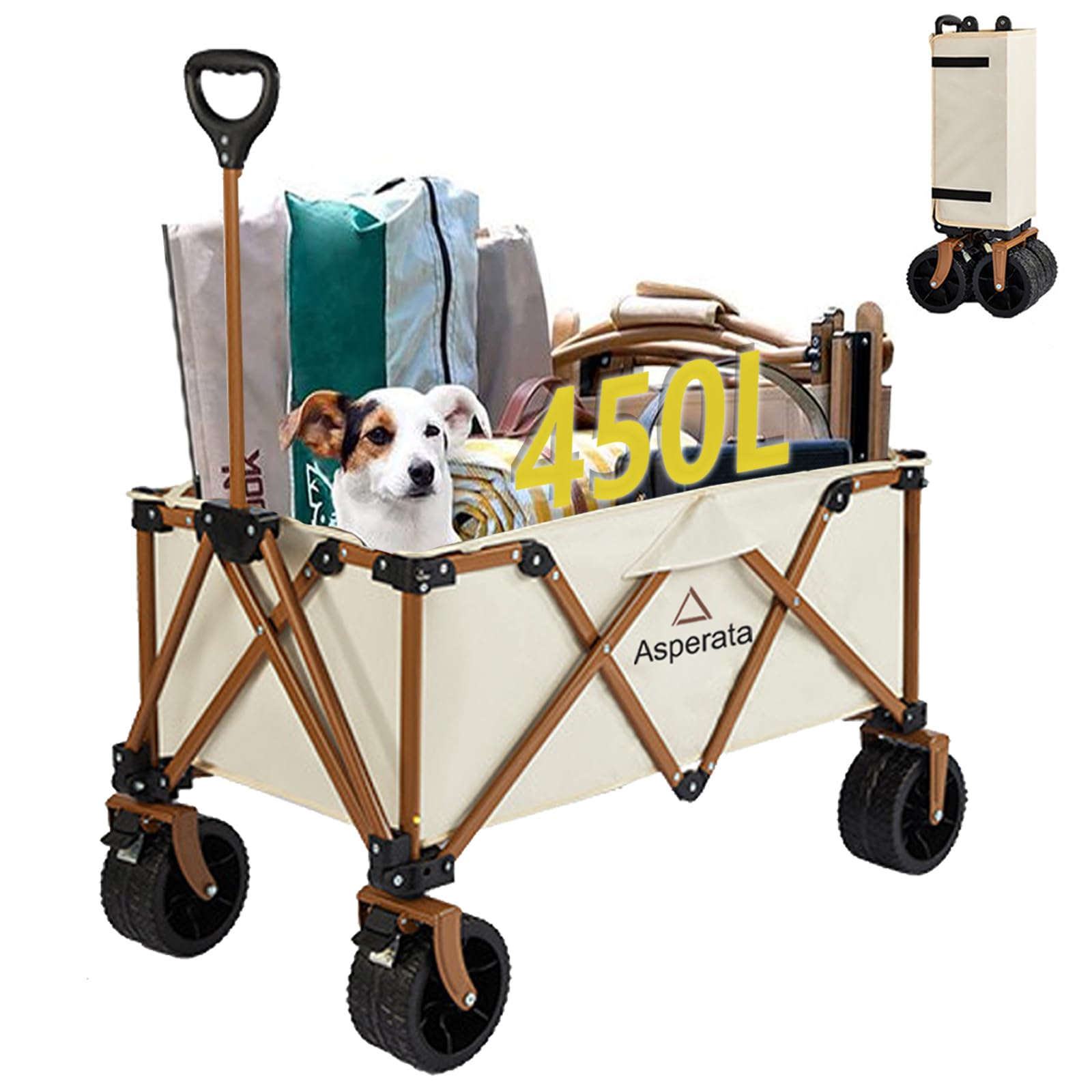 Amazon.com: Asperata Collapsible Wagon - 330lbs Heavy Duty; Beach