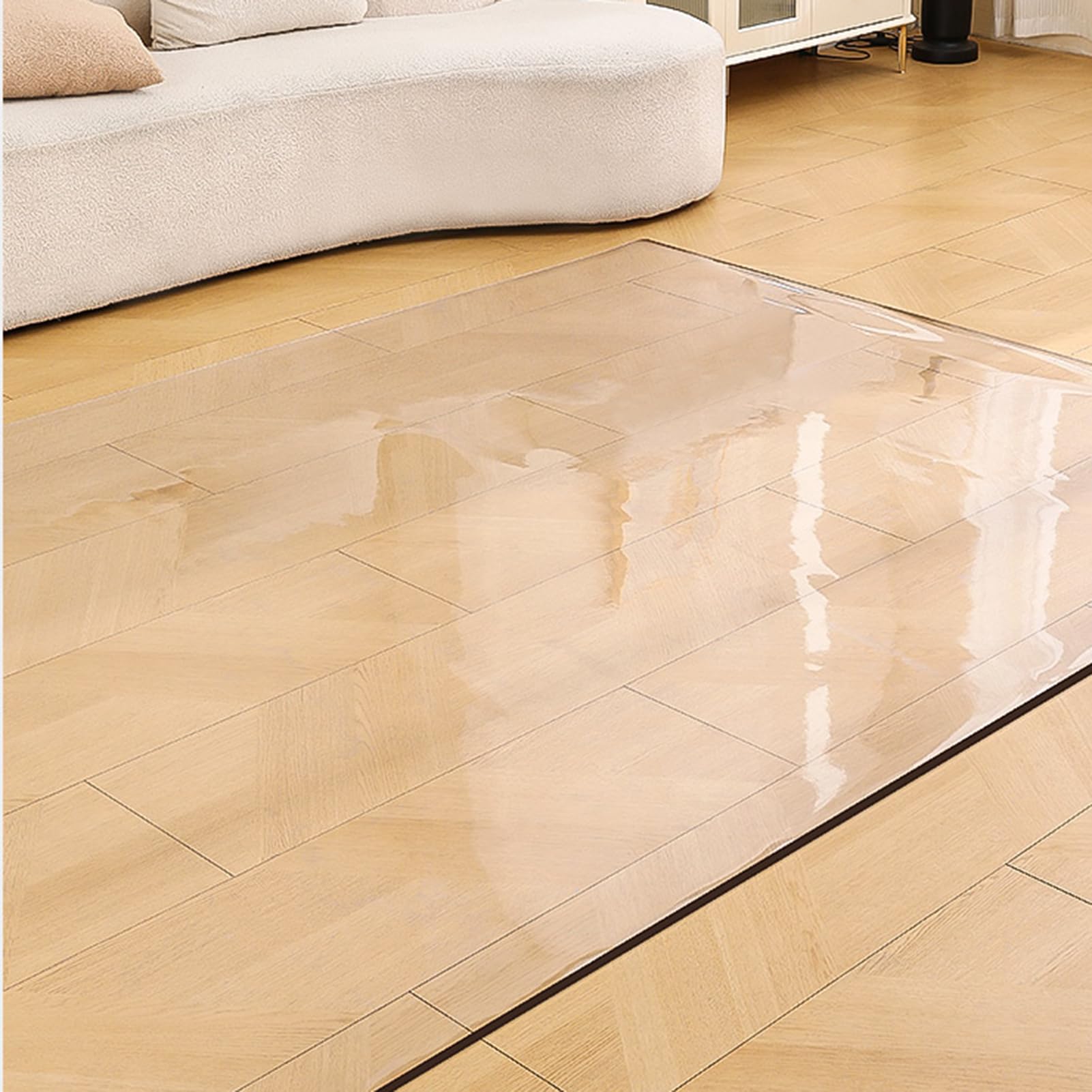 DSWZLQDXB Tapis de Chaise Transparent Givré,Utilisation sur Sol Dur,Tapis de Protection de Sol pour Bureau à Domicile 1.5mm d'épaisseur,Film de Table Mate en PVC Protège Parquet (30x150cm